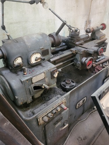 Smart brown metal lathe - &,