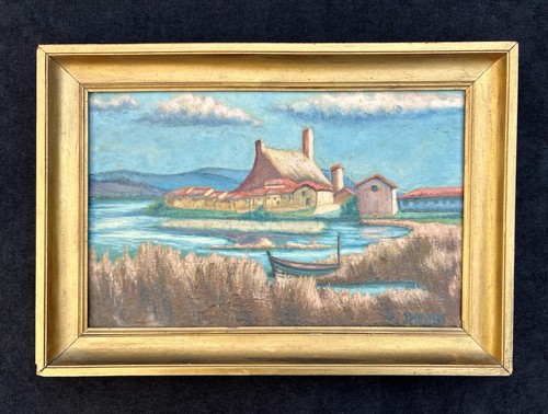 1950s french oil painting - french,
