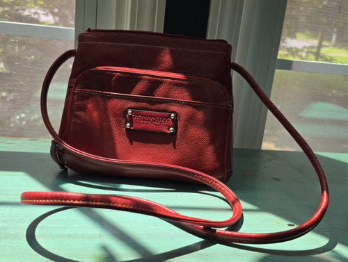Tignanello red pebbled - tignanello, leather