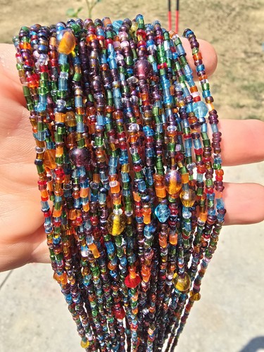 Vintage multicolor seed beaded - vintage,