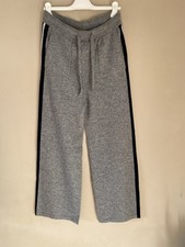 Jumper 1234 ladies grey with stripes 100% cashmere trousers sz 12 BNWT