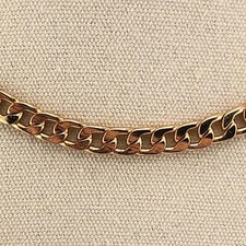 RIVER ISLAND Gold Tone Chain Necklace Curb Link Chunky Industrial Retro Festival