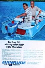 EVINRUDE 'Sportwin' 9.5hp Outboard Motor ADVERT Vintage 1967 Print Ad 684/80