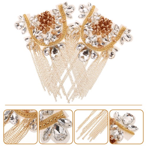 Golden shoulder epaulettes - golden,