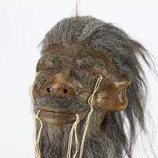 Replica! Shrunken head mirror pendant shrunken head Tsantsa Ecuador Jivaro decoration