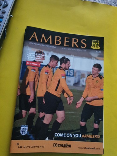 Cheshunt aveley 21st - v,