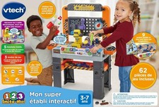VTech My Busy Workbench Interactive Toddler Toy Play Tools - French