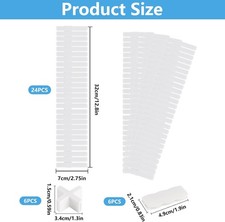 24pcs Drawer Dividers Kitchen