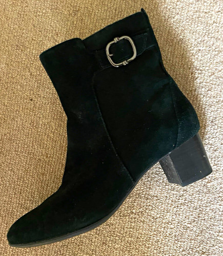 Women black suede ankle - suede,