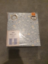 Dunelm  Doodle Dino Blue  Eyelet curtain pair ,  w168 cm ×d182cm .