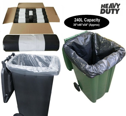 240l bin bags black heavy - bin,
