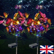 2X Solar Butterflies Flower