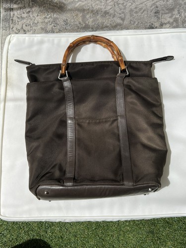 Gucci bamboo handle nylon - bamboo,