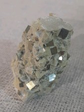 Iron Pyrite Cubes Growing In