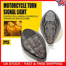 2x 12V Amber Yellow Motorcycle
