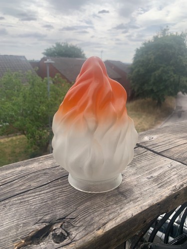 Vintage glass flame light - flame, lamp