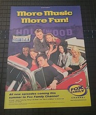 S Club 7 In LA Fox Family Channel Print Ad 2000 8X11 Vintage 