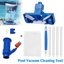 Swimming Pool Vacuum Cleaner w/5 Handle, Mesh Leaf Bag for Cleaning Bottom New