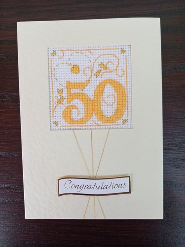 Completed cross stitch - completed, card