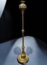 Victorian Brass Telescopic Standard Lamp