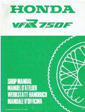 HONDA VFR750F ORIGINAL 1988 FACTORY WORKSHOP MANUAL SUPPLEMENT (GB F D E TEXT)