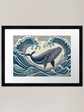 Whale jumping above the - jumping,