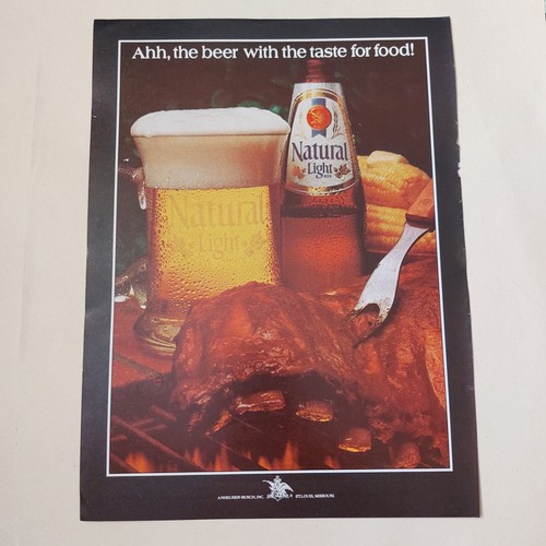 1982 natural light beer with - natural,