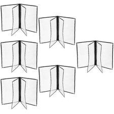  6 PCS Recipe Folder Office Loose Leaf Binder Protector Clear Menu Cover