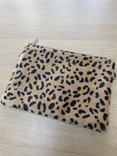 Animal Print Zippered Pouch /Clutch/Make-Up Bag