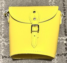Zatchels Leather Bag Yellow BNWOT Barrel Style