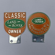 VINTAGE LAND ROVER 2pcs badge