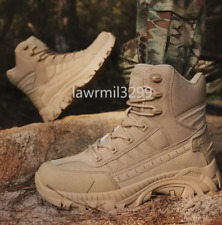 Mens Military Tactical Boots Water Resistant Hiking Walk Combat Army Shoes- Size