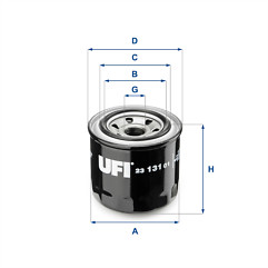 Ufi 131 oil filter - oil, for
