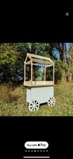 Wooden Candy Cart 5ft white stand display bar wedding birthday product cake