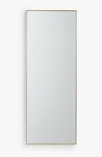 John Lewis Scandi Metal Frame Hall Wall Mirror 122 x 46cm Gold (Scuffed/Chipped)