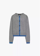 Zara Contrast Knit Cardigan