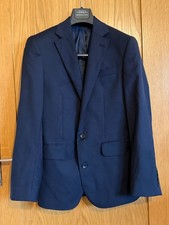 Charles Tyrwhitt Navy 100% Wool Suit - Slim Fit 36R Jacket 30R Trouser