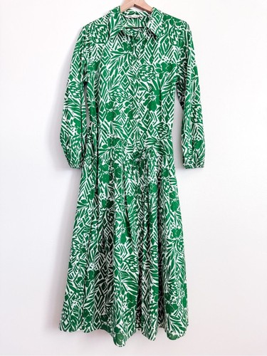 Zara green tropical print - zara,