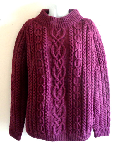 Womens knitted burgundy - knitted,