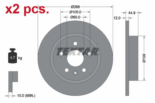 Pcs rear brake - brake, disc