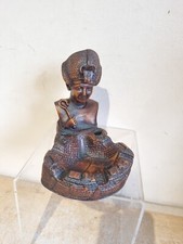 King RAMESSES II w/ royal sceptre khepresh war helmet Statue (U2)