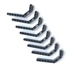 8 x LEGO Technic 1 x 11.5 Thick Bent Liftarm Beam - Dark Bluish Grey Part 32009
