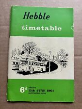 1964 Hebble West Yorkshire Leeds Bradford Halifax Bus Coach Timetable Route Map