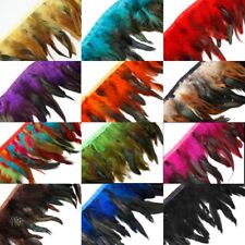 1 Meter Rooster Feather Trimmings Fringe Trim Sewing Costume Hackle Coque Craft