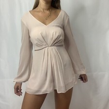 Topshop Pale Pink Playsuit Size 10 Slight Mark On Sleeve