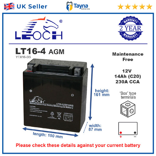 Ytx16 leoch powerstart agm - leoch,
