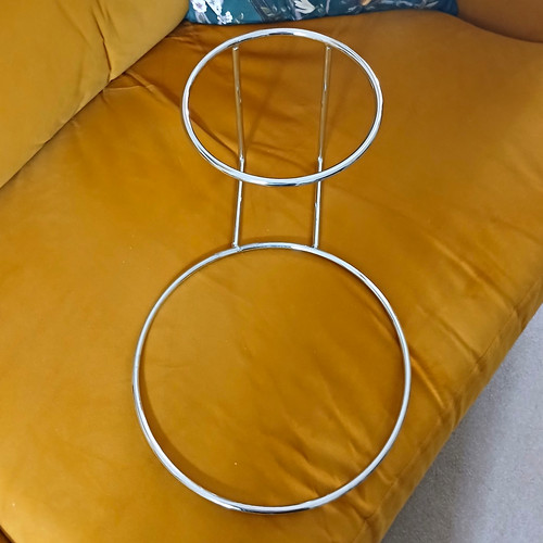 Tier chrome metal - chrome, round