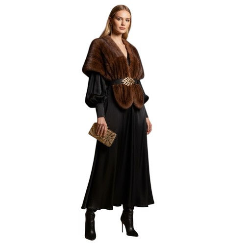 Vtg 1940 mink shoulder - 1940's,