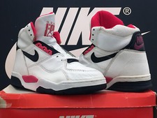 VTG 1990 NIKE QUANTUM FORCE HI UK8 EU42.5 OG AIR JORDAN 1 4 COMMAND FLIGHT RARE