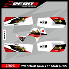 SUZUKI LT50 QUAD 84-99 GRAPHICS KIT DECAL KIT ROCKSTAR WHITE / BLACK / RED